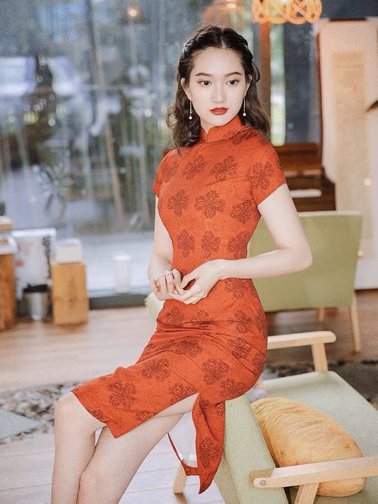 Qipao - Cotton Cap Sleeve