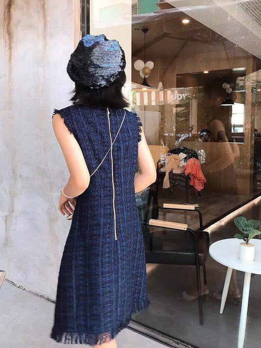 Tweed Navy Dress