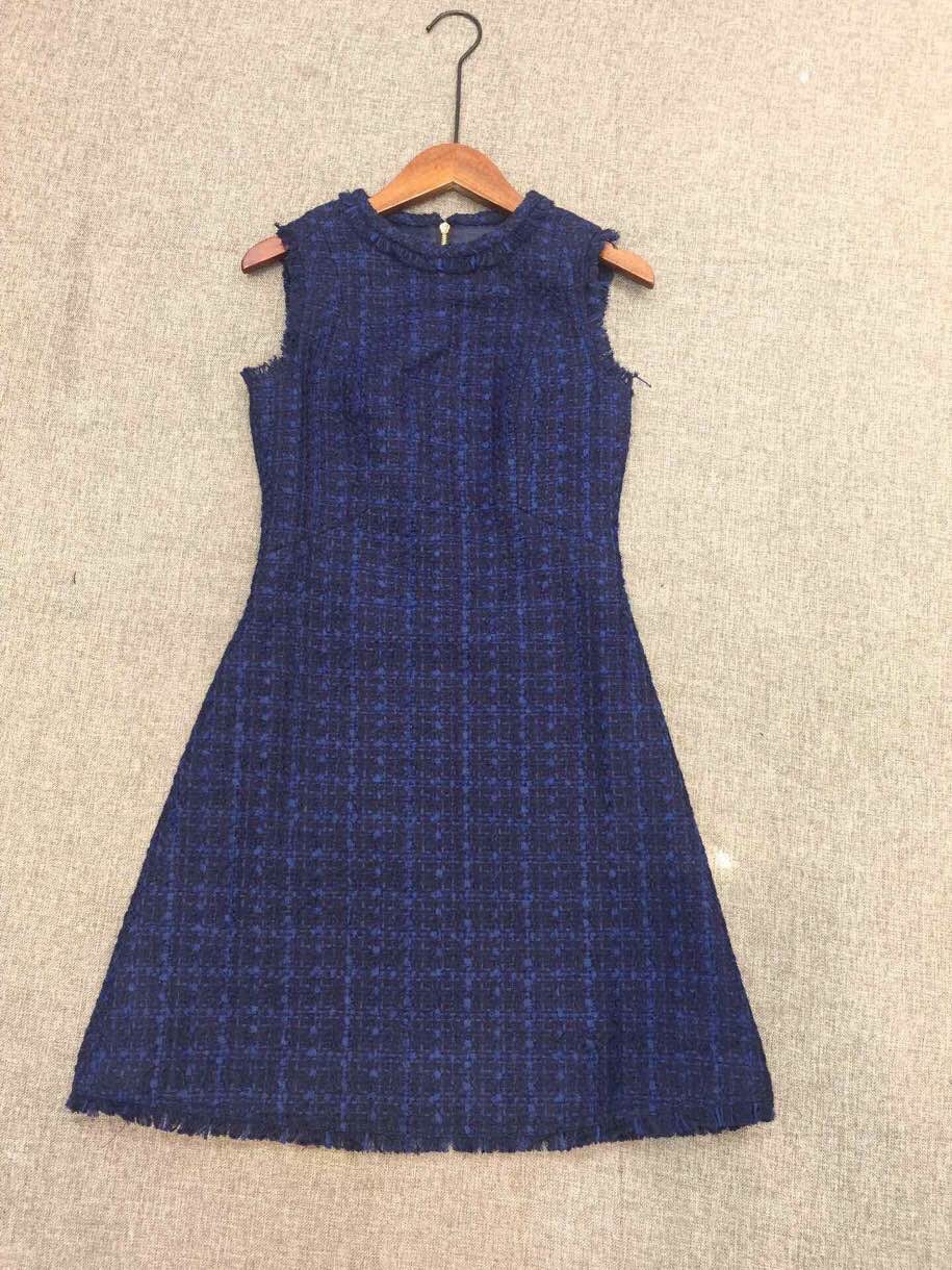 Tweed Navy Dress