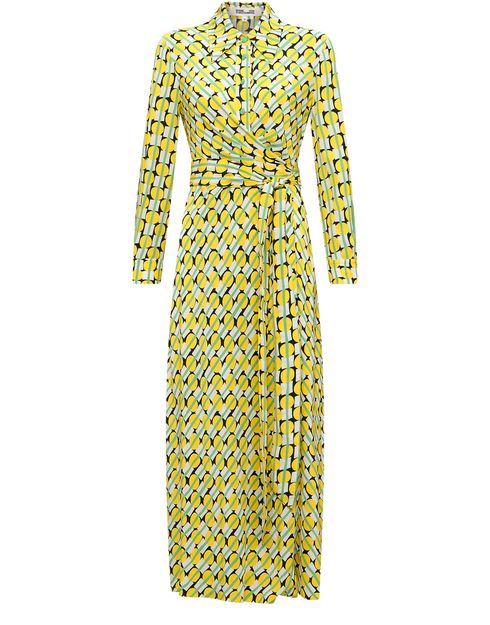 Viscose Geometric Midi Dress