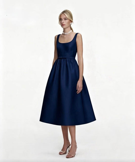 Taffeta Fit & Flare Dress