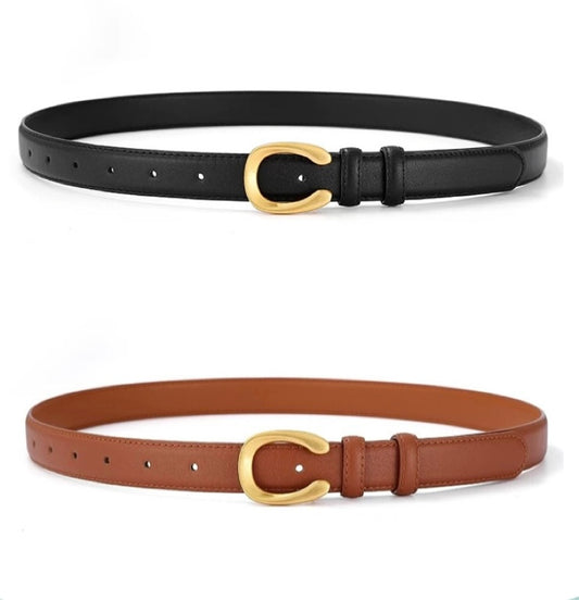 Leather 'C' Buckle Belt
