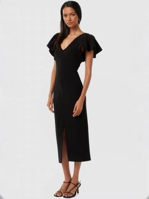 Flutter Sleeve BodyCon Dress