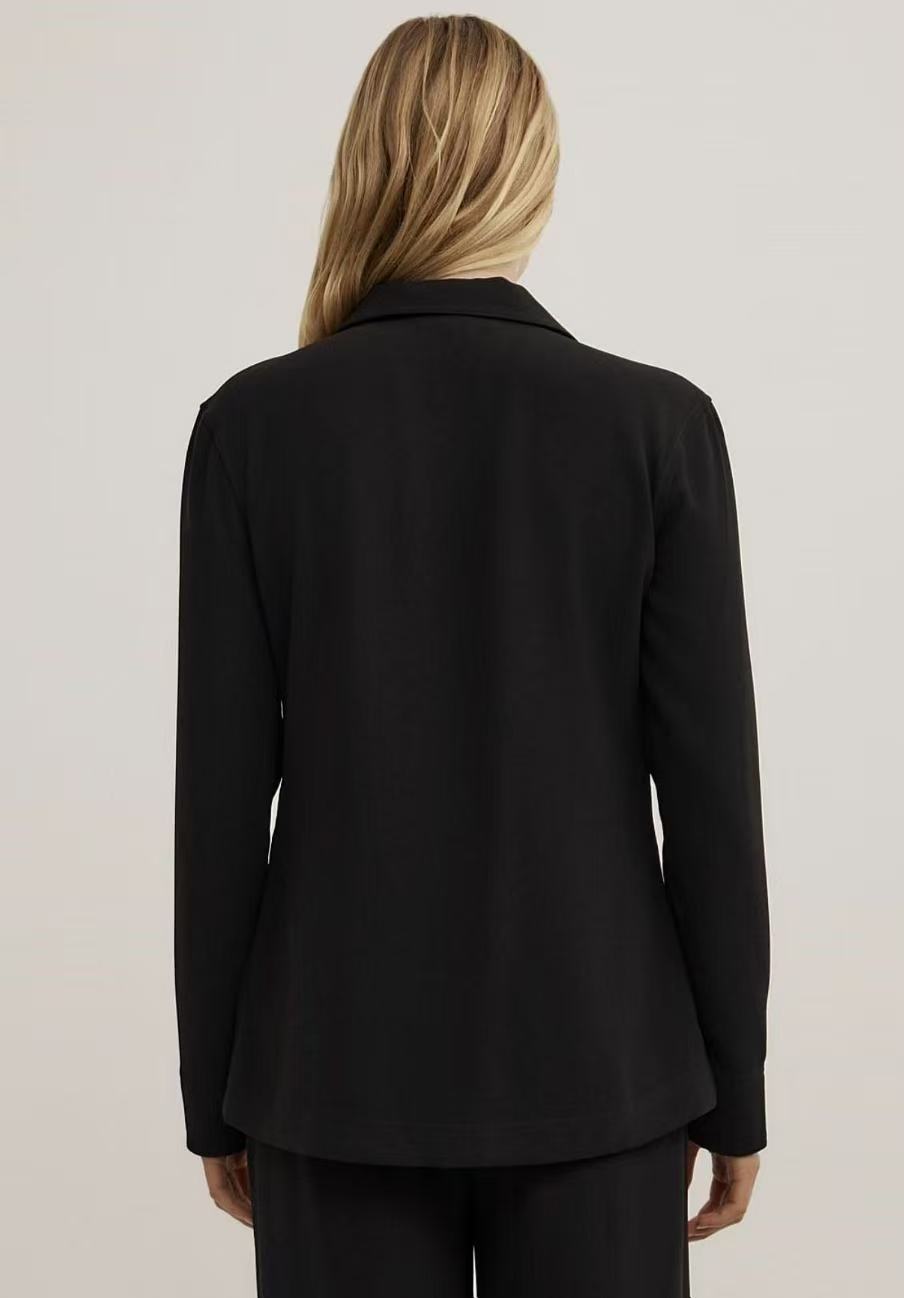 Black Crepe Shirt
