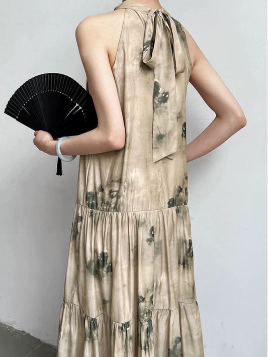 Halter-Neck Maxi Dress