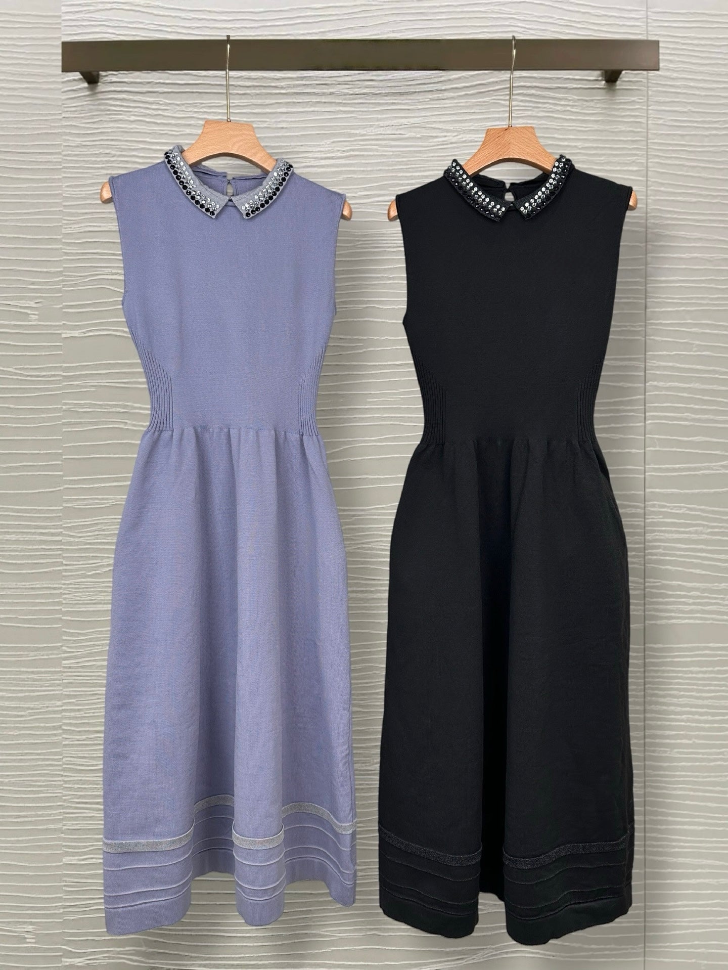 Knitted Detachable Collar Dress