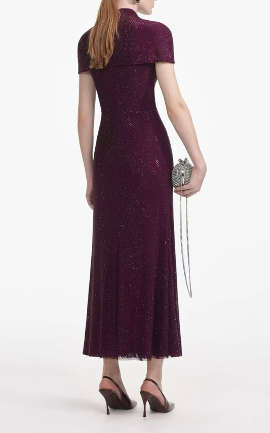 Mesh Rhinestone Dress