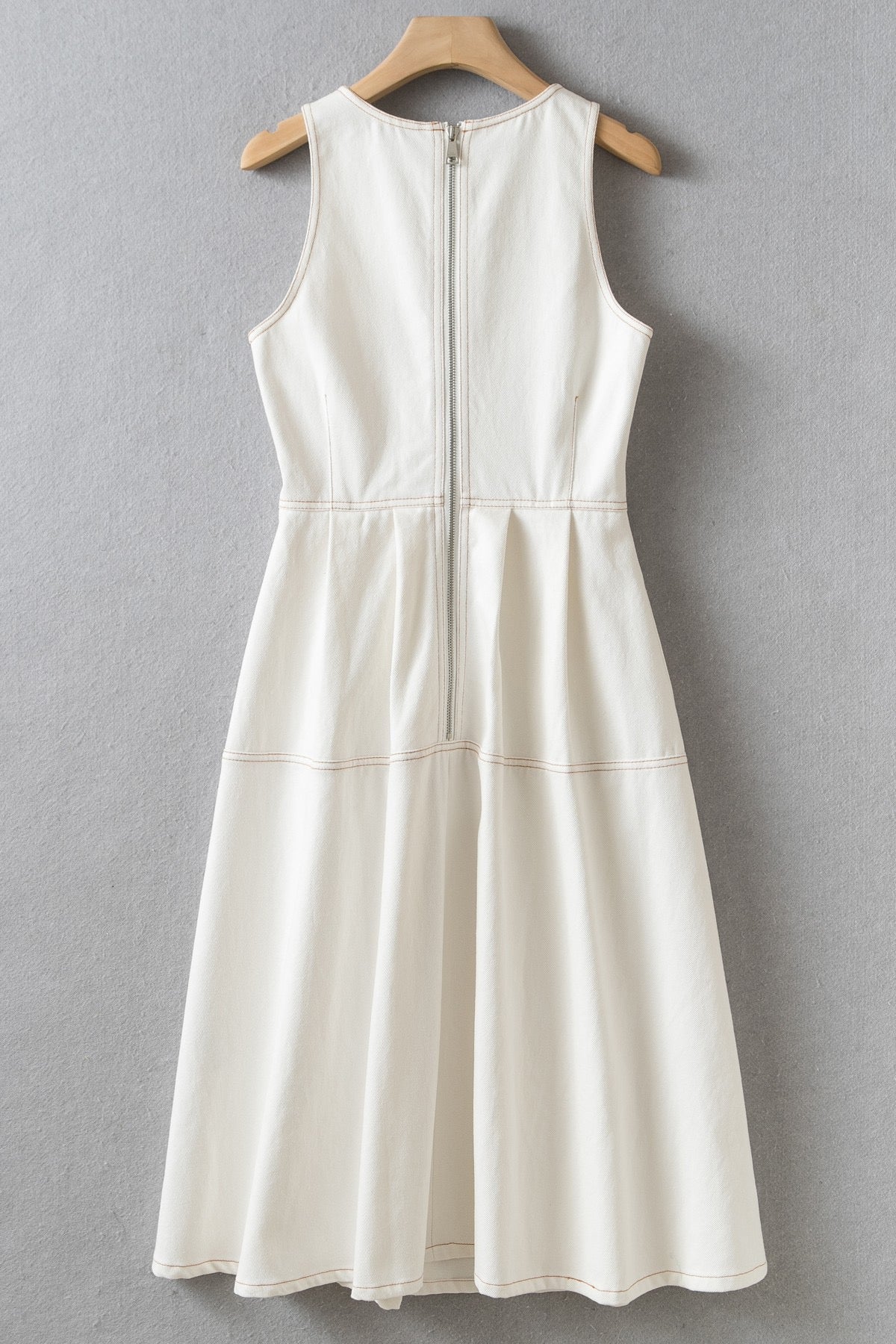White Denim Midi Dress
