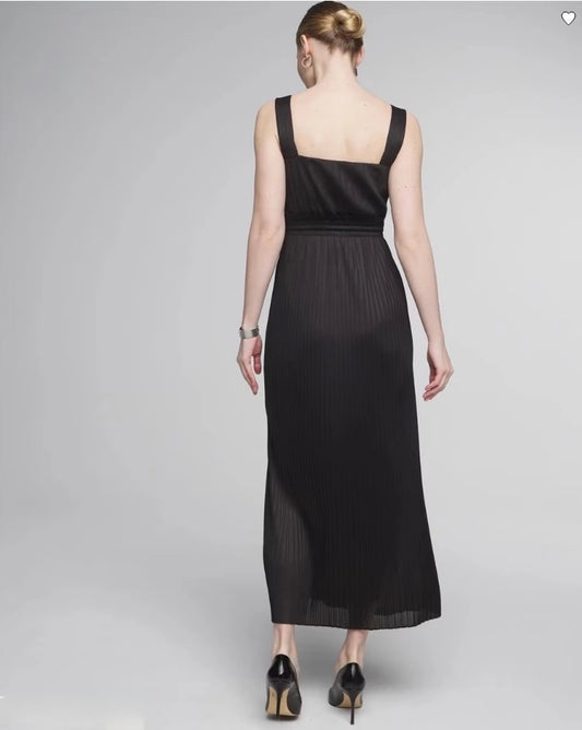 Tie-Waist Pleated Dress