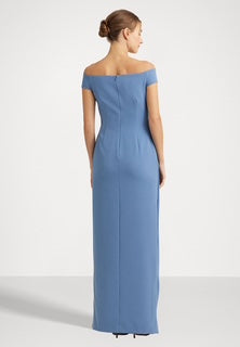 Crepe Off-Shoulder Gown