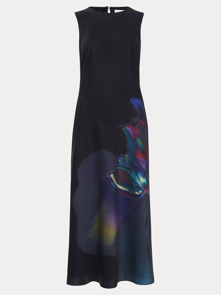 Georgette Bias-Cut Dress
