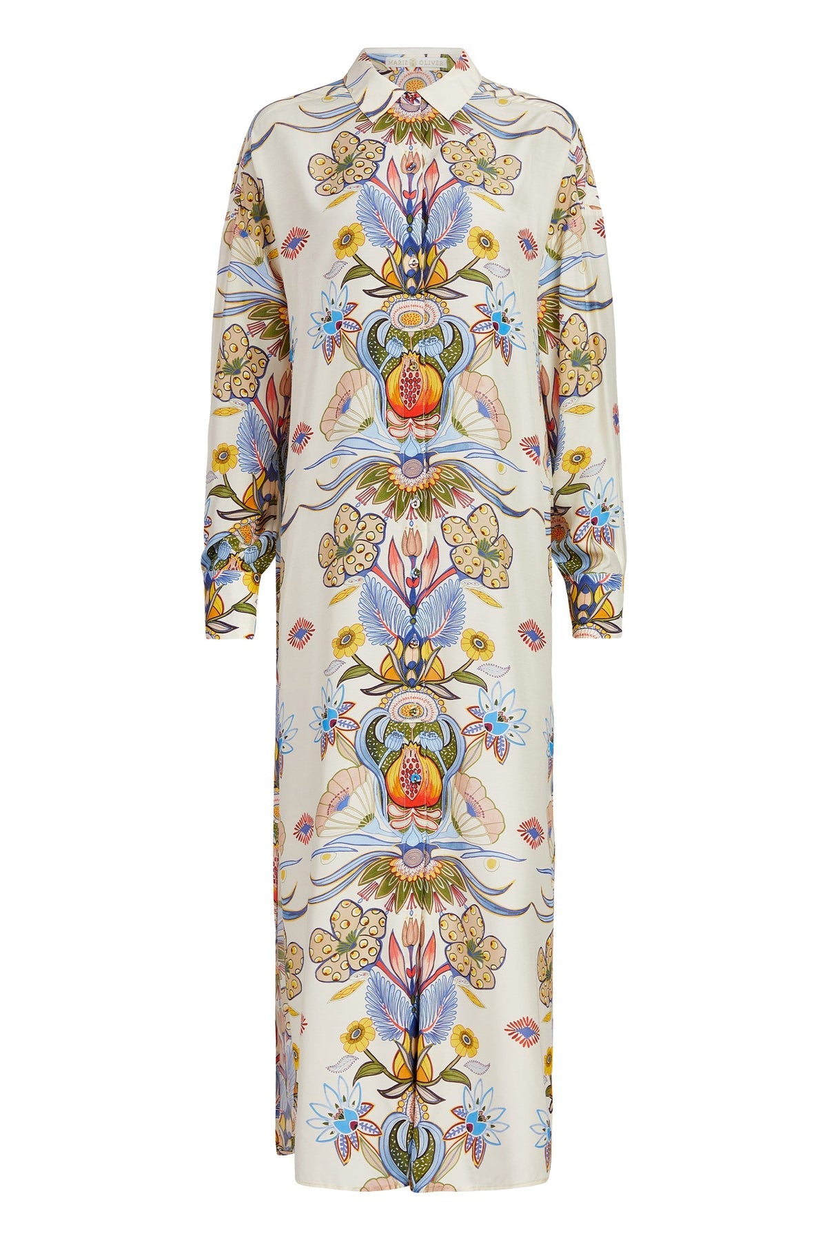 Silk Shirt Maxi Dress