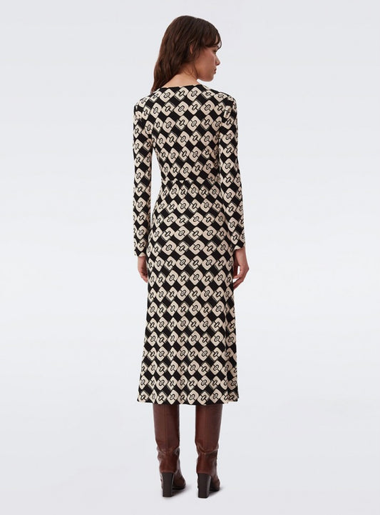 Jersey Fitted Midi Dress