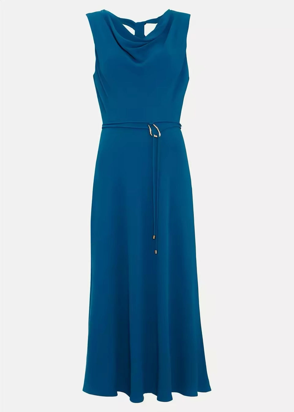 Cowl-Neck Midi Dress