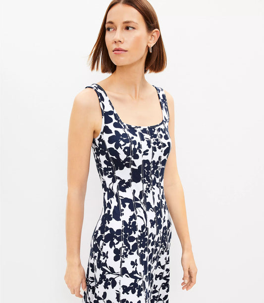 Spandex Printed Midi Dress