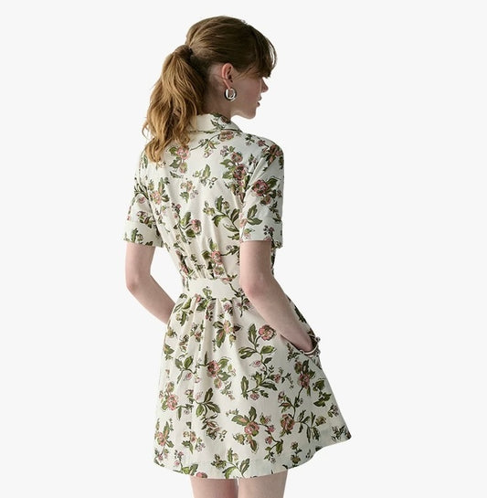 Cotton Printed Shirt Dress
