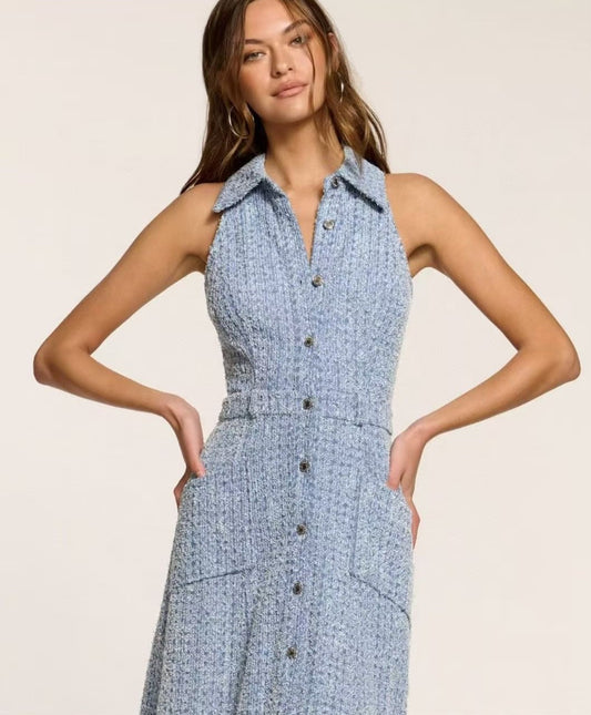 Light Tweed Midi Dress