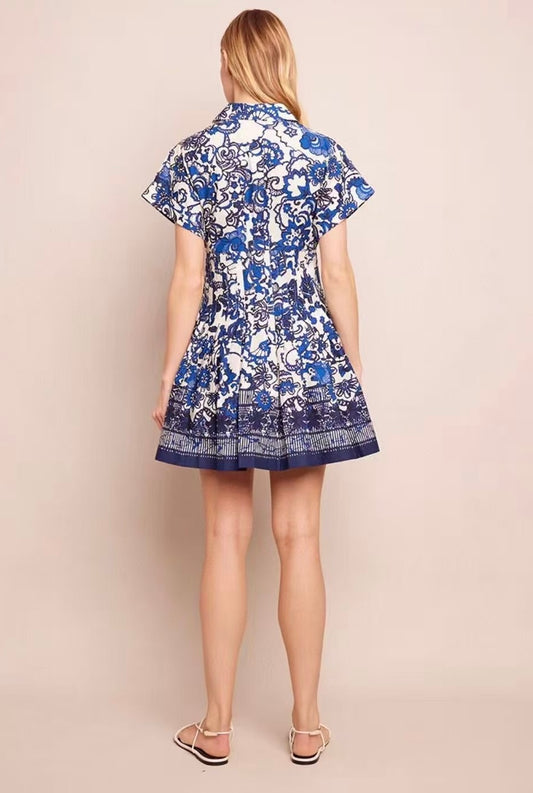 Cotton Fit & Flare Mini Dress