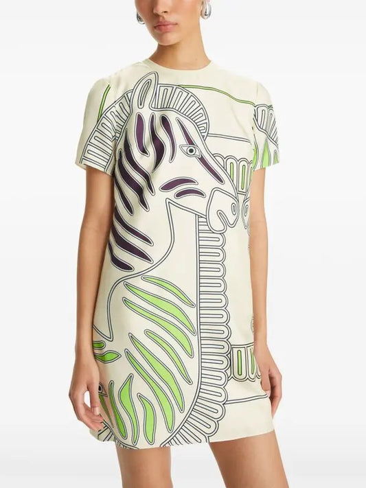 Silk Front T-Shirt Back Dress