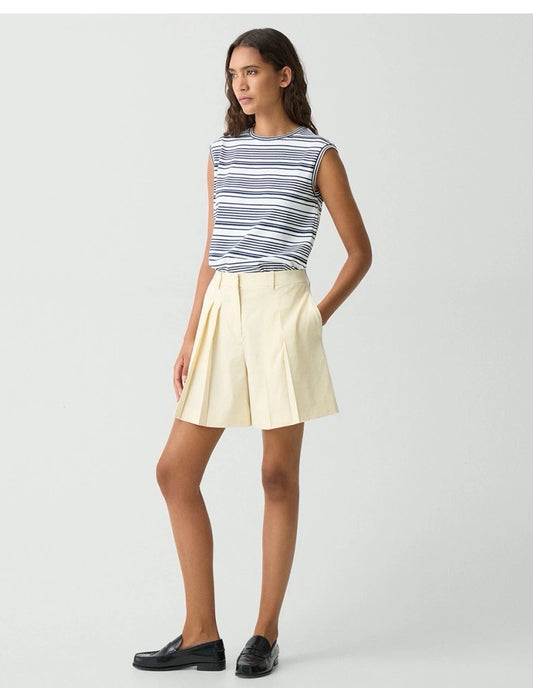 Linen Pleated Shorts