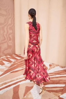 Jersey Silk Ruffled Dress