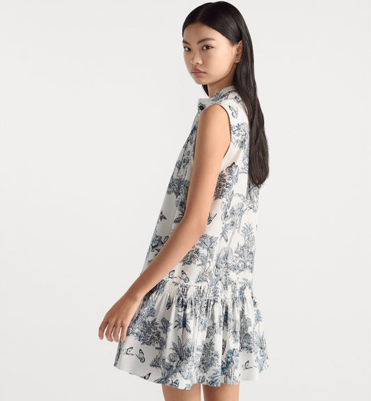 Cotton Poplin Tiered Dress