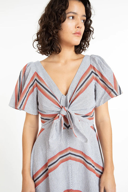 Seersucker Midi Dress