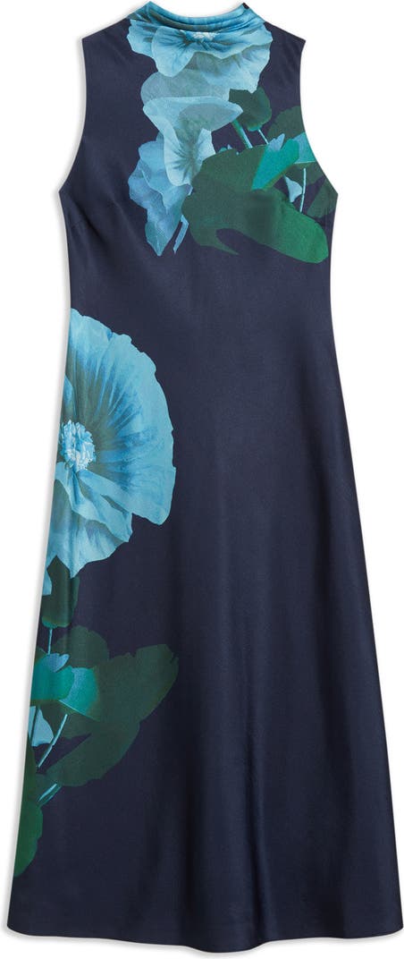 TIe-Neck Midi Dress