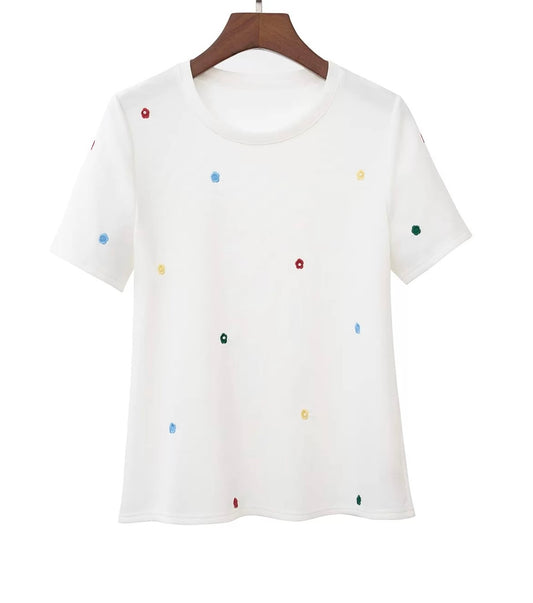 Cotton Embroidered Tee