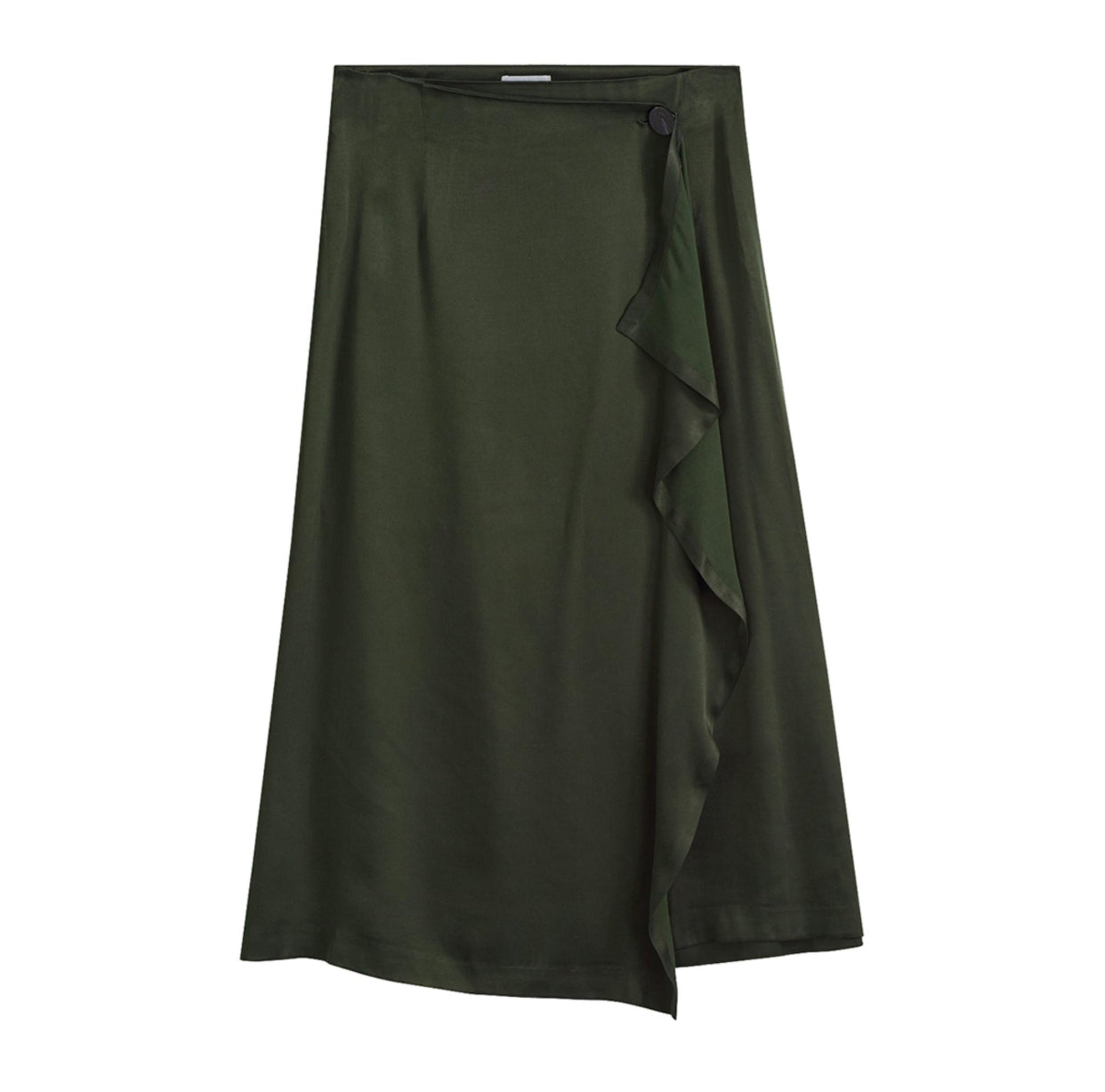 Silk Overlap Midi Dress