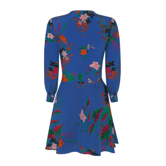 Silk Tie-Waist Short Dress