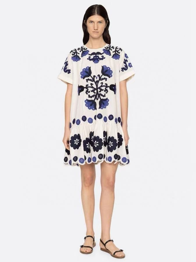 Cotton Embroidered Dress