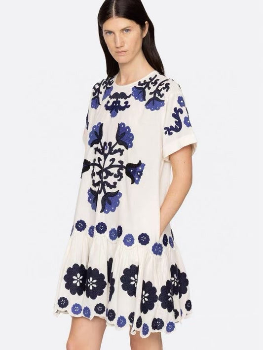Cotton Embroidered Dress
