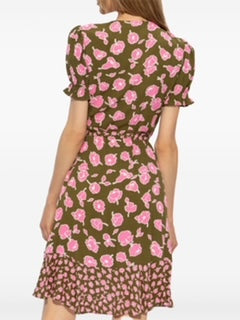 Viscose Printed Overlap Dress