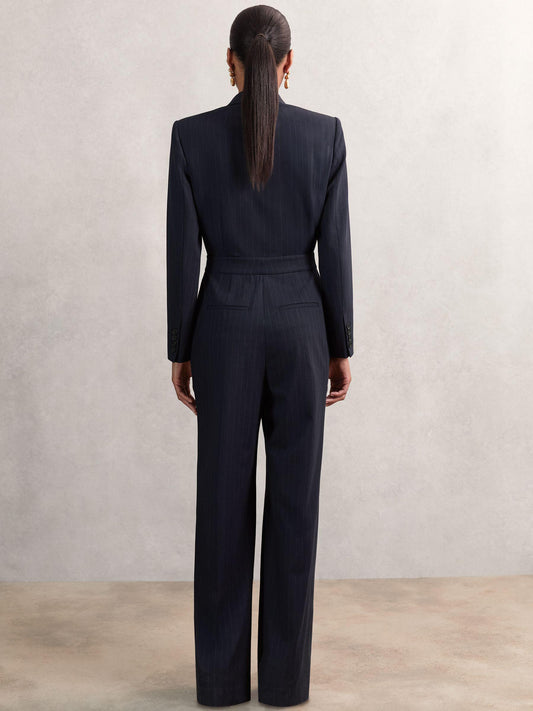 Wool Blend Tux Jumpsuit