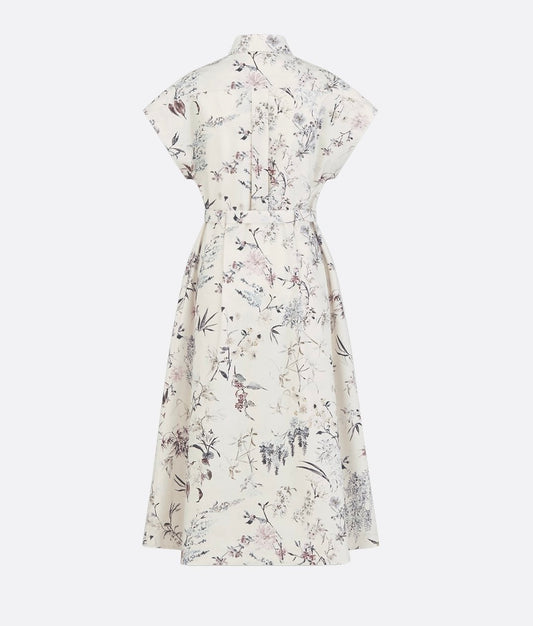 Cotton Printed Belted Dress