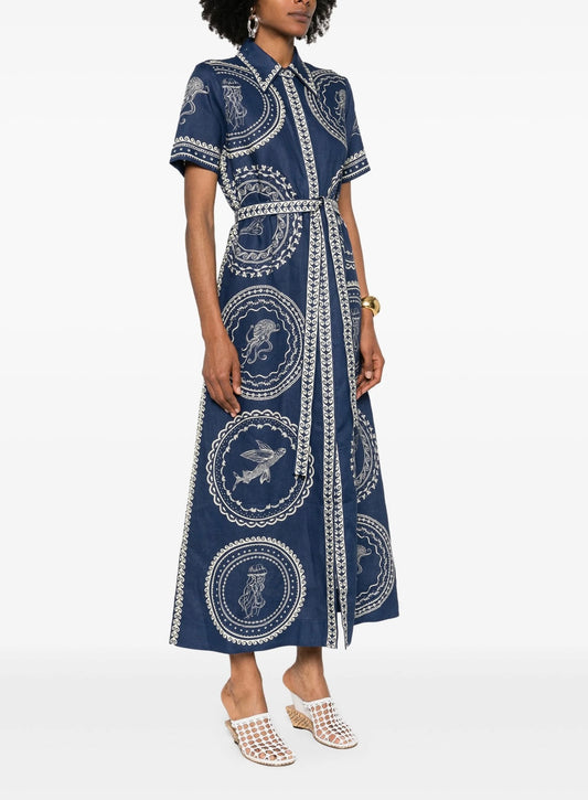 Linen Shirt Maxi Dress