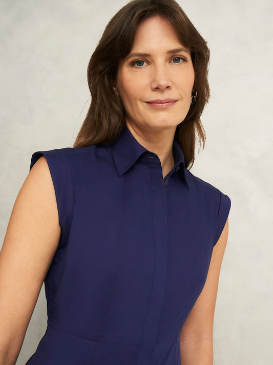 Cotton Shirt Flare Dress