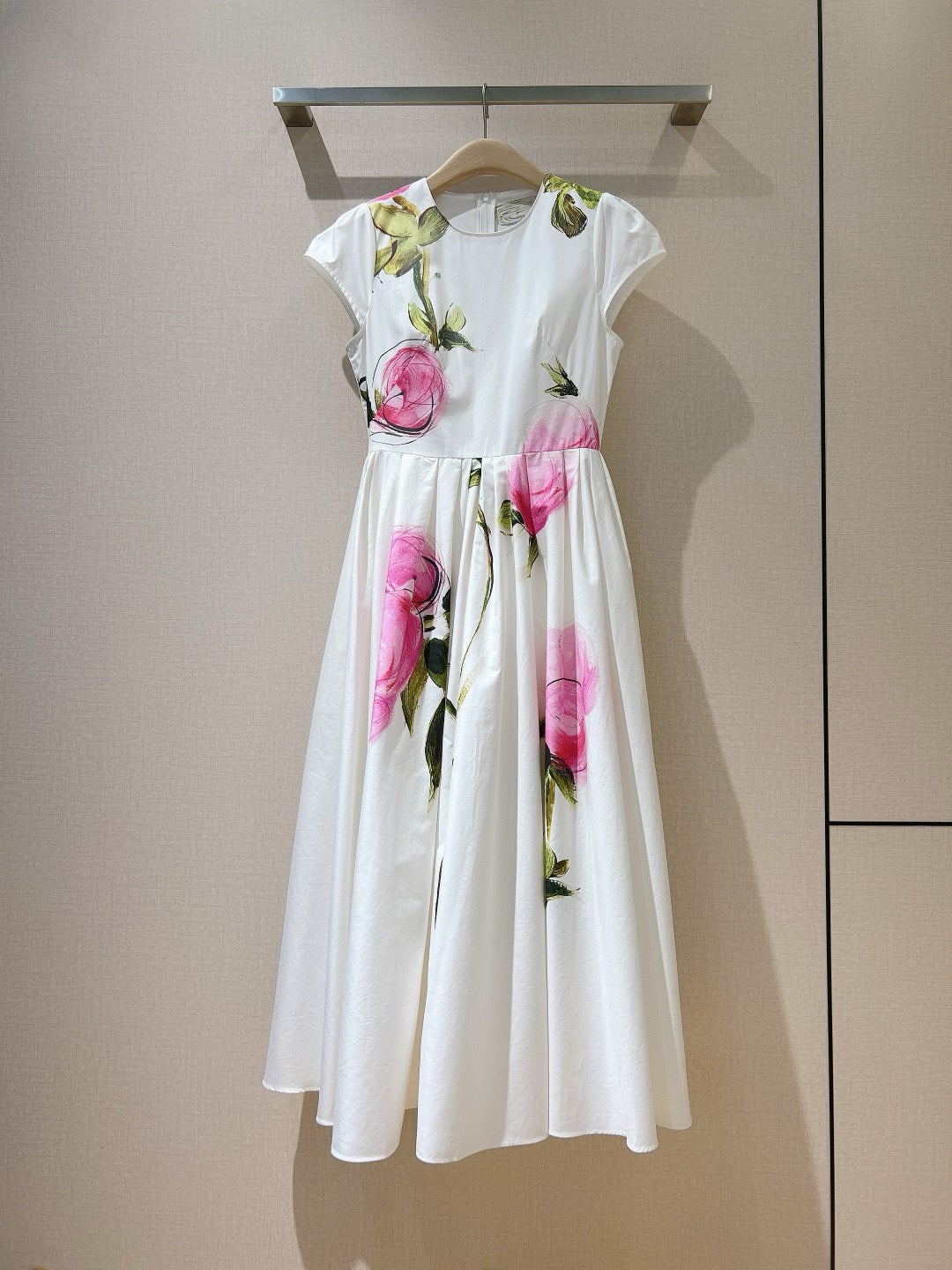 Cotton Printed Midi Dress