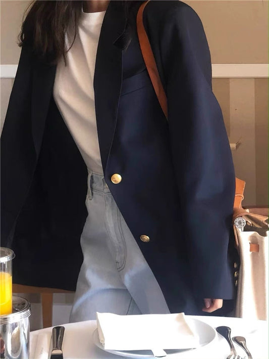 Classic Navy-Blue Blazer