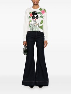 Full-Embroidery Pullover