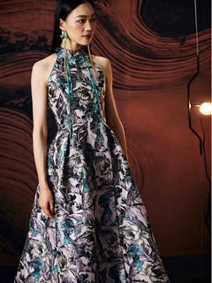 Jacquard Cut-In Qipao