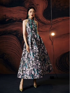 Jacquard Cut-In Qipao