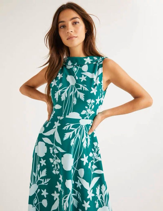 Printed Midi Dress