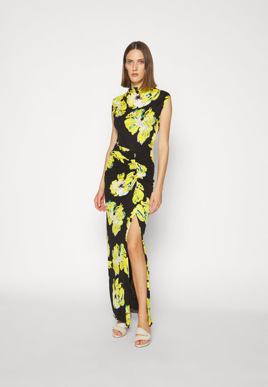 Mesh Printed Maxi Dress