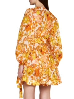 Linen Overlap Mini Dress