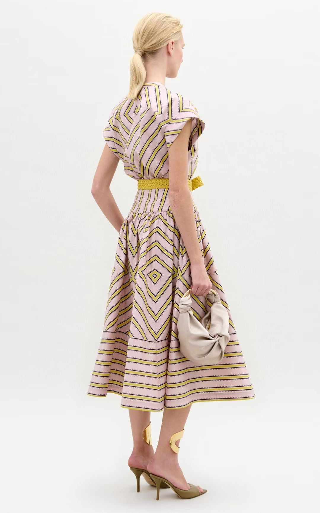 Cotton Stripe Midi Dress