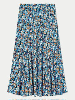 Viscose Printed Midi Skirt