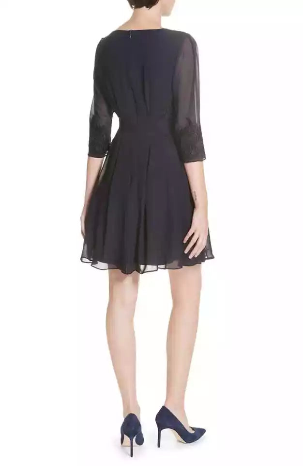 Embroidered Sheer Dress