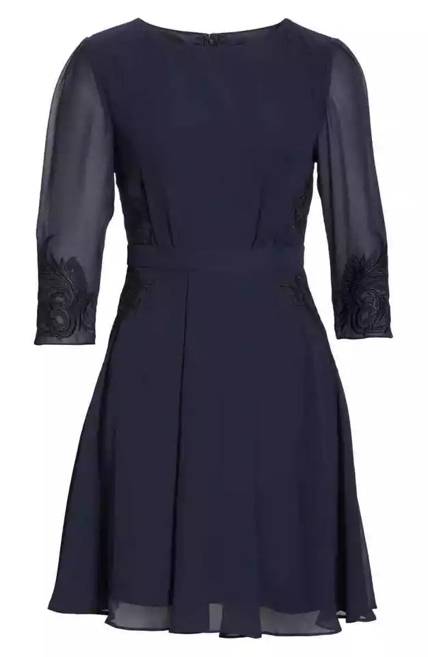 Embroidered Sheer Dress